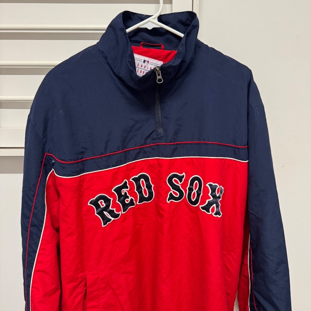 Boston Red Sox MLB Genuine Merchandise Quarter Zip Windbreaker Jacket Mens XL